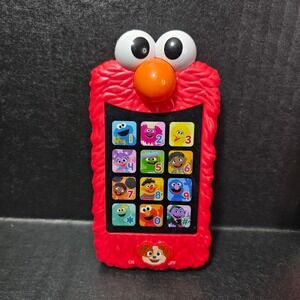 Sesame Street Elmo Learning Phone Red Electronic Talking Character Toy